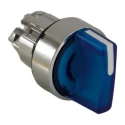 Schneider Electric Harmony Series 3 Position Illuminated Selector Switch Head, 22 mm Cutout, Blue Handle, IP67 ZB4BK1863
