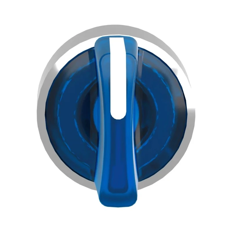 Schneider Electric Harmony Series 3 Position Illuminated Selector Switch Head, 22 mm Cutout, Blue Handle, IP67 ZB4BK1863