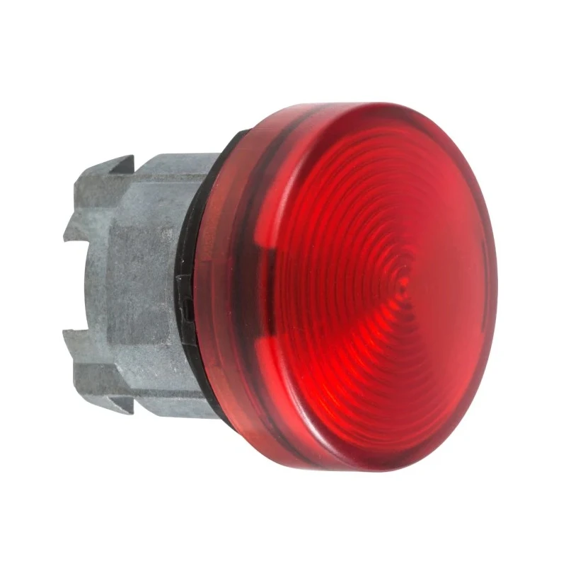 Schneider Electric Red Pilot Light Head, 22 mm Cutout, Chrome Plated Metal Bezel, IP66/IP69K/IP67 Harmony Series ZB4BV043S