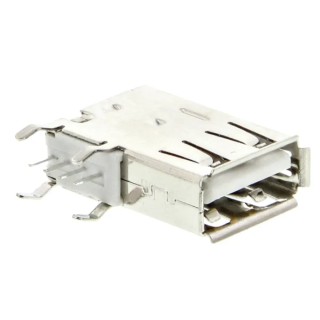Wurth Elektronik USB Connector Right Angle Through Hole Female 1 Port Type USB Type A USB 2.0 614004134726
