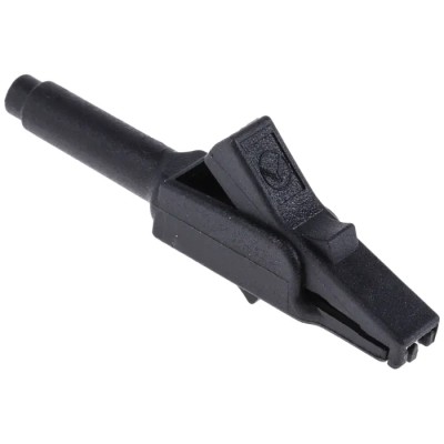 Hirschmann Test & Measurement Black Crocodile Clip Bronze Contact 15A Insulated 973889100-