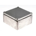 RS PRO Unpainted Stainless Steel Terminal Box 150mm Length x 80mm Width x 150mm Height IP66 IECEx IP66