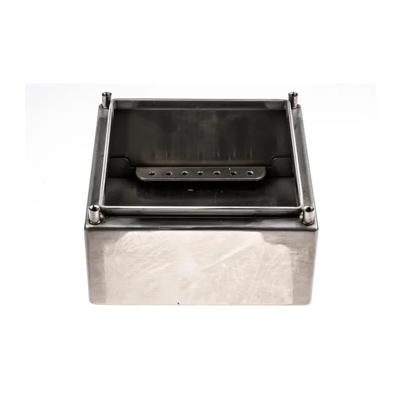 RS PRO Unpainted Stainless Steel Terminal Box 150mm Length x 80mm Width x 150mm Height IP66 IECEx IP66