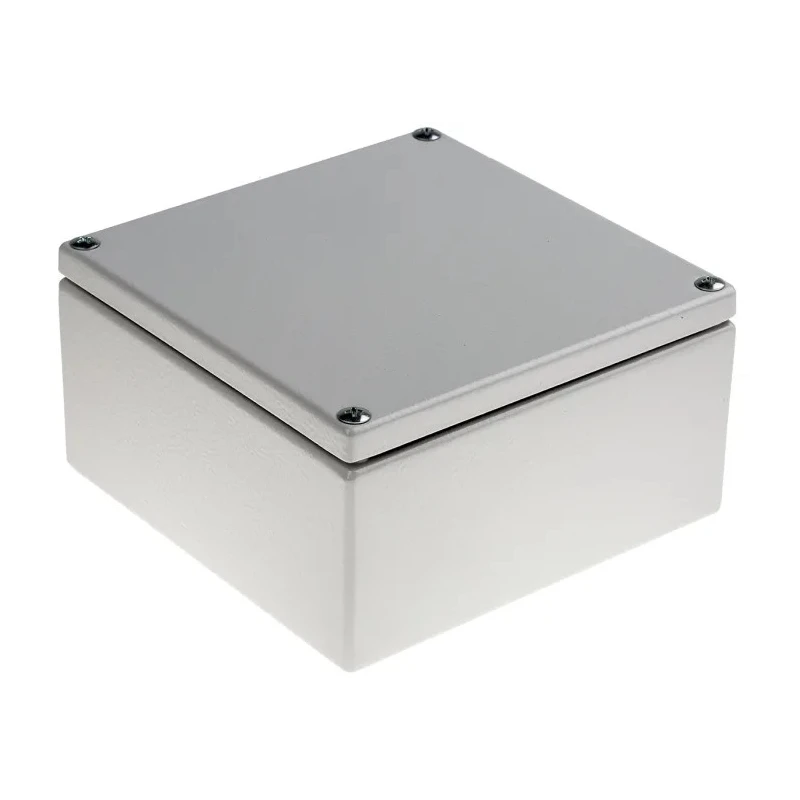 RS PRO Light Grey Mild Steel Terminal Box IP66 IECEx 150mm x 80mm x 150mm IP66