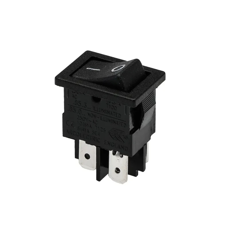 Arcolectric (Bulgin) Ltd DPST On-Off On-Off Rocker Switch Panel Nylon Housing 10A 250V AC H8550VBACAB
