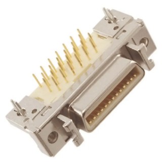 3M MDR 102 26 Way Right Angle 1.27 mm Pitch Through Hole D-Sub Connector M2.5 Screw Female N10226-52B2PC