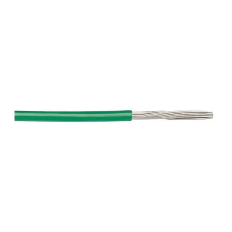 Alpha Wire Ecogen Ecowire Plus Series Green 0.2 mm² Hook Up Wire 24 AWG 7/0.20 mm Core Strands 30 m MPPE 6822 GR005