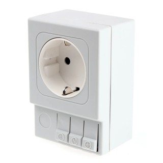 STEGO 16A Light Grey 1 Gang DIN Rail Mount Indoor Plug Socket Type F SD035