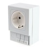 STEGO 16A Light Grey 1 Gang DIN Rail Mount Indoor Plug Socket Type F SD035