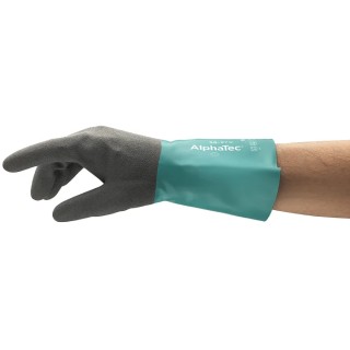 Ansell Grey Nitrile Nylon Work Gloves Size 10, Nitrile Coating 58270100