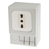STEGO 16A Light Grey 1 Gang DIN Rail Mount Plug Socket Type L Italian SD035