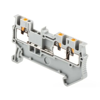 Phoenix Contact PT 1.5/S-TWIN Series Feed Through Terminal Block Grey 0.14mm² to 1.5 mm², 1-Level Push-in 3208155