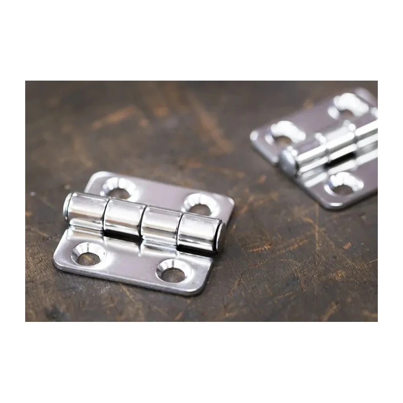 RS PRO Electro Polished Stainless Steel Butt Hinge, Fix Pin, Screw Fixing, 38 mm x 40 mm x 2 mm 749-1706