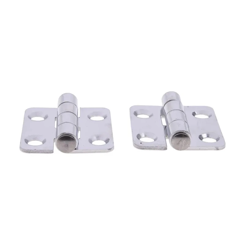 RS PRO Electro Polished Stainless Steel Butt Hinge, Fix Pin, Screw Fixing, 38 mm x 40 mm x 2 mm 749-1706