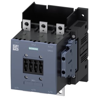 Siemens 3RT1 Motor Control Contactor, 400V AC Coil, 3-Pole, 265 A, 160 kW Power, 3RT1066-6LA06