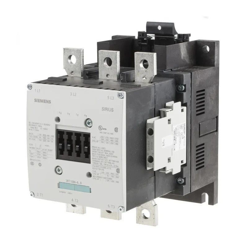 Siemens 3RT1 Motor Control Contactor, 400V AC Coil, 3-Pole, 265 A, 160 kW Power, 3RT1066-6LA06