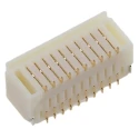 JST SHD Series Right Angle Surface PCB Header, 20 Contacts, 1 mm Pitch, 1 Row, Shrouded SM20B-SRDS-G-TF(LF)(SN)