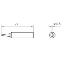 Weller Soldering Iron Tip 0.5 mm Conical 27 mm Length for WP65, WXP90, WTP90, WXP65 T0054485099