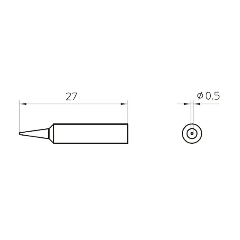 Weller Soldering Iron Tip 0.5 mm Conical 27 mm Length for WP65, WXP90, WTP90, WXP65 T0054485099