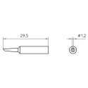 Weller Soldering Iron Tip Bevel 1.2 mm Tip Width 29.5 mm Length for use with WP65, WXP90, WTP90, WXP65 T0054485599