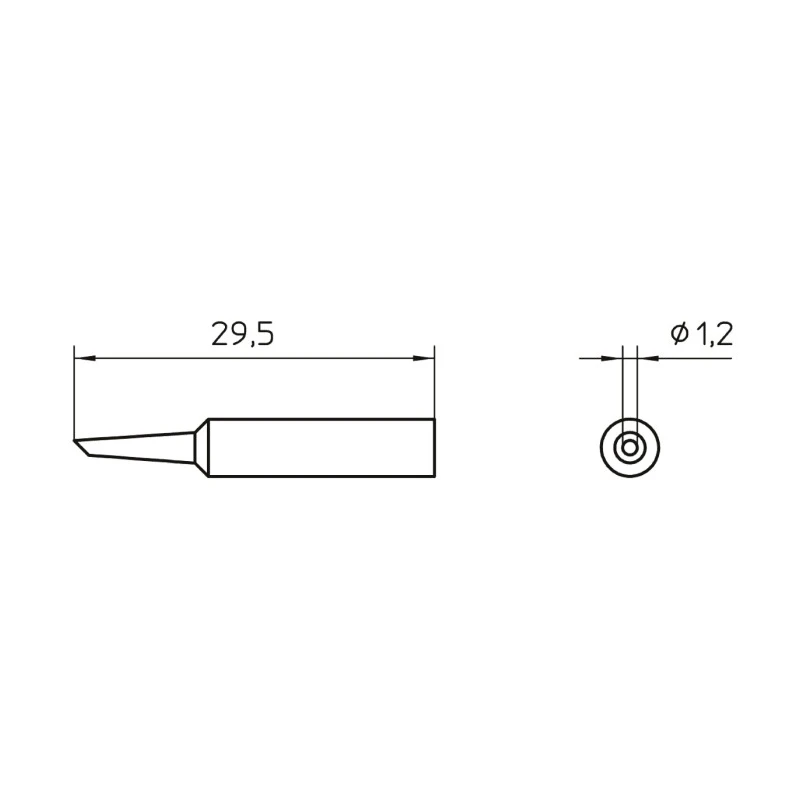 Weller Soldering Iron Tip Bevel 1.2 mm Tip Width 29.5 mm Length for use with WP65, WXP90, WTP90, WXP65 T0054485599