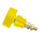 Schutzinger 4 mm Yellow Terminal Post, 1kV, M8 x 0.75 Thread, 100A POL 102 / GE