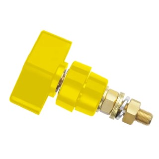 Schutzinger 4 mm Yellow Terminal Post, 1kV, M8 x 0.75 Thread, 100A POL 102 / GE