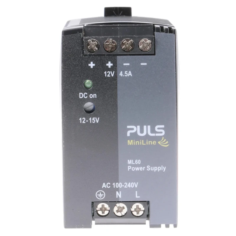 TRACOPOWER MiniLine DIN Rail Power Supply 240V AC Input 15V DC 4.5A 54W ML60.121
