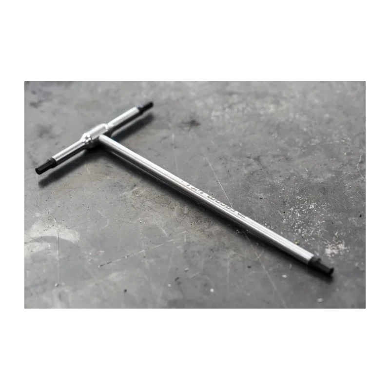 Facom T Metric Hex Key, Hex size 5 mm, Long Arm, Chrome Vanadium Steel, Chrome Finish 84TC.5