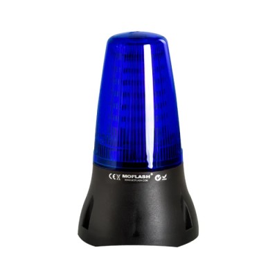 Moflash Blue Beacon-Buzzer Combination LED 24V DC, IP67 Rated, 90 dB, 2 Tones LEDA125-02-03