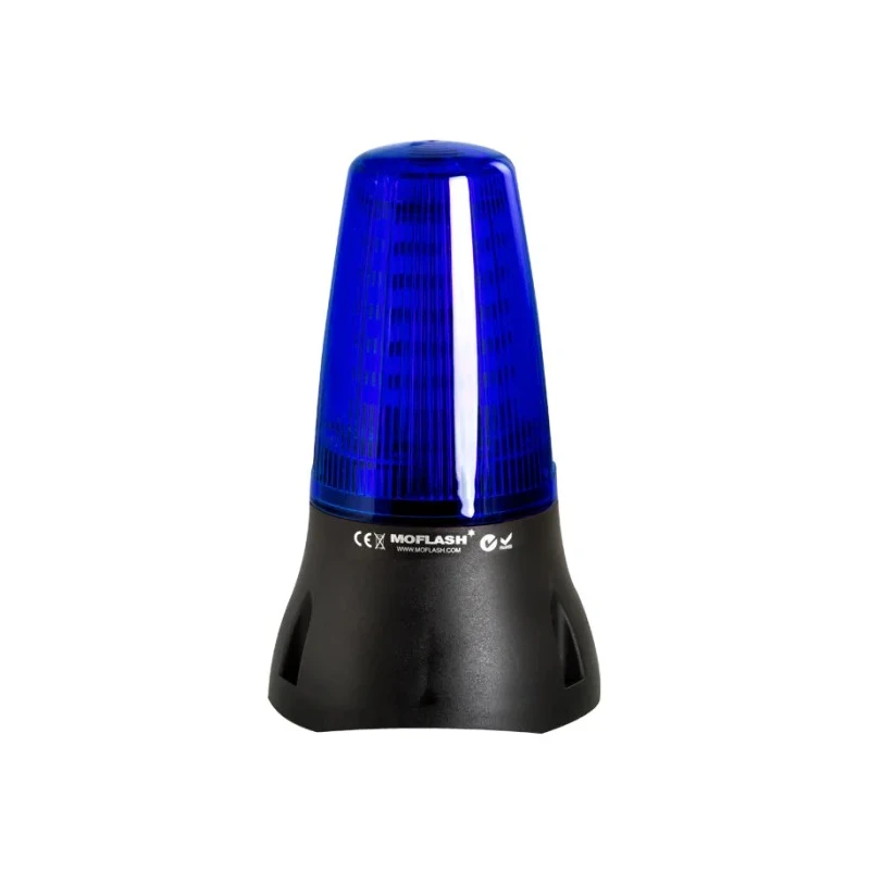 Moflash Blue Beacon-Buzzer Combination LED 24V DC, IP67 Rated, 90 dB, 2 Tones LEDA125-02-03