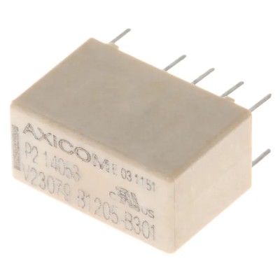 TE Connectivity PCB Signal Relay 24V DC Coil 2A DPDT Axicom V23079B1205B301