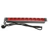 RS PRO 16A 230V AC 9 Gang Socket Bar with 2.5m Cord Type E 755-3977