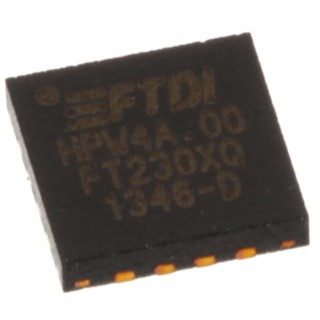 FTDI Chip UART RS232, RS422, UART, RS485, SIE 16-Pin Surface Mount QFN Interface IC FT230XQ-R