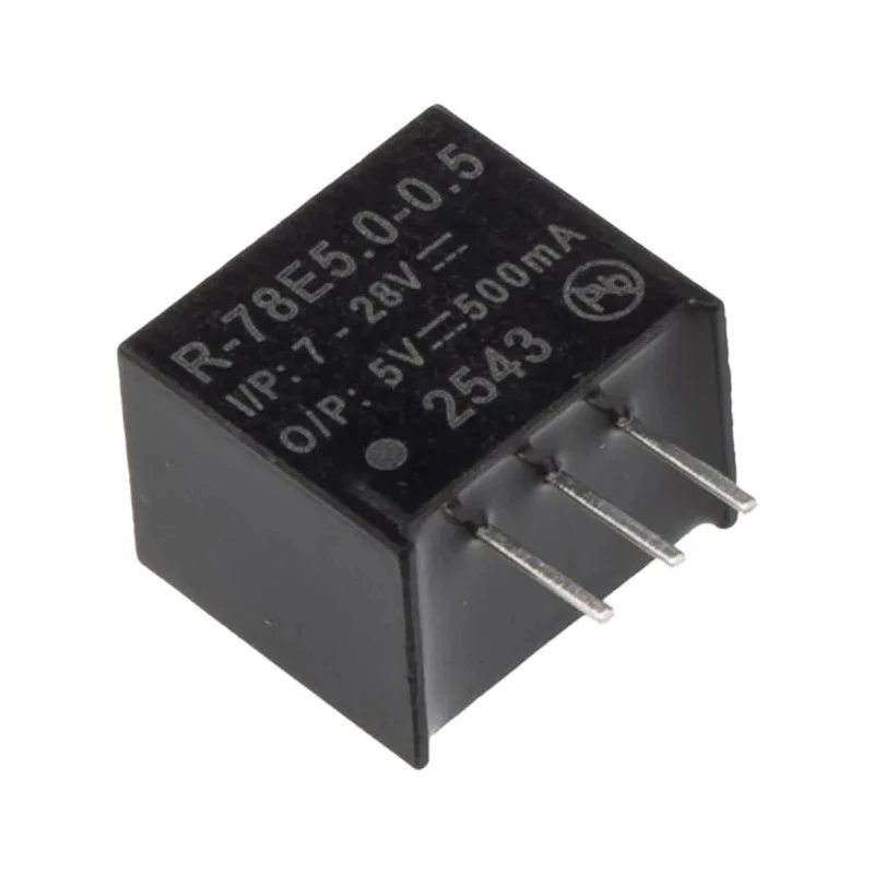 Recom Switching Regulator Through Hole 5V DC 500mA 2.5W 92% Efficiency R-78E5.0-0.5