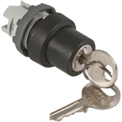 ABB Modular 2-position Key Switch Head, Latching, 22 mm Cutout 1SFA611281R1001 M2SSK2-101