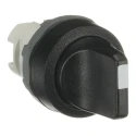 ABB Modular Series 2 Position Selector Switch Head, 22 mm Cutout, Black Handle, IP66, IP67 1SFA611200R1006 M2SS1-10B