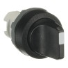 ABB Modular Series 2 Position Selector Switch Head, 22 mm Cutout, Black Handle, IP66, IP67 1SFA611200R1006 M2SS1-10B