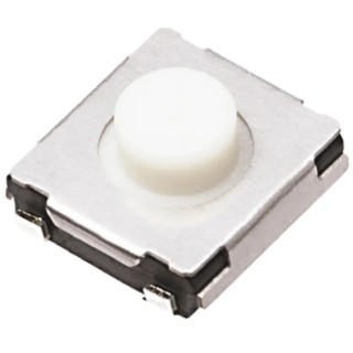 Panasonic White Tactile Switch Push Plate, 3.1 mm Actuator Length, SPST 20mA 15 V dc, Surface Mount EVQQ2203W
