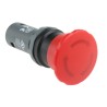 ABB 1SFA Series Twist Release Emergency Stop Push Button, Panel Mount, 22.5 mm Cutout, 1 NC Contact, IP69K IP67 CE4T-10R-01