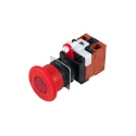 Omron A22E Series Turn Reset Illuminated Emergency Stop Push Button Panel Mount 22mm Cutout 2 NC IP65 A22EL-M-24A-02