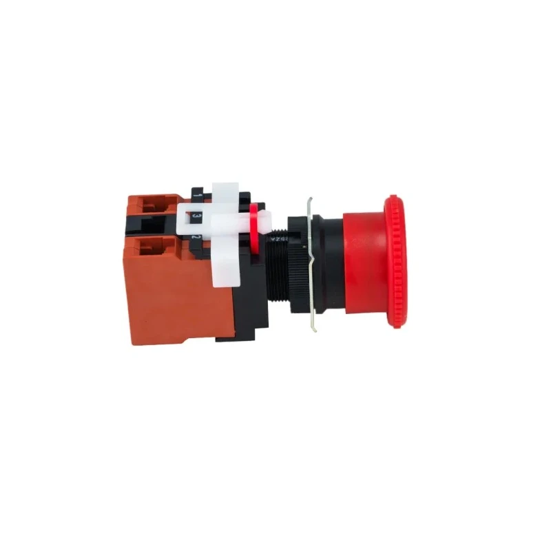 Omron A22E Series Turn Reset Illuminated Emergency Stop Push Button Panel Mount 22mm Cutout 2 NC IP65 A22EL-M-24A-02