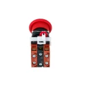 Omron A22E Series Turn Reset Illuminated Emergency Stop Push Button Panel Mount 22mm Cutout 2 NC IP65 A22EL-M-24A-02