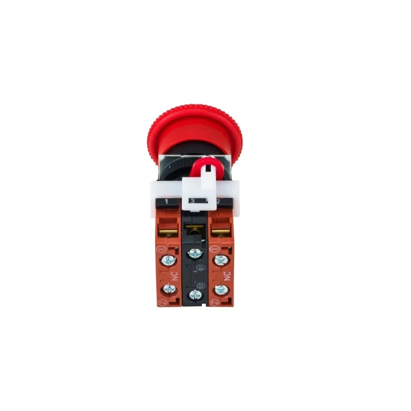 Omron A22E Series Turn Reset Illuminated Emergency Stop Push Button Panel Mount 22mm Cutout 2 NC IP65 A22EL-M-24A-02