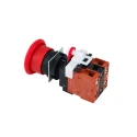 Omron A22E Series Turn Reset Illuminated Emergency Stop Push Button Panel Mount 22mm Cutout 2 NC IP65 A22EL-M-24A-02