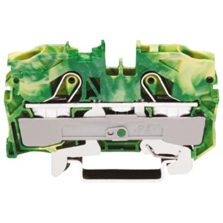 WAGO Earth Terminal Block Yellow Green 10mm² 1-Level Cage Clamp TOPJOB S Series 2010-1207
