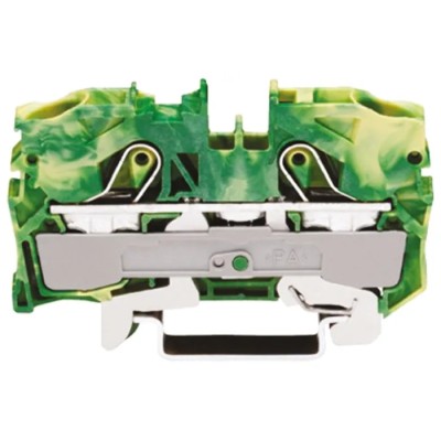 WAGO Earth Terminal Block Yellow Green 10mm² 1-Level Cage Clamp TOPJOB S Series 2010-1207