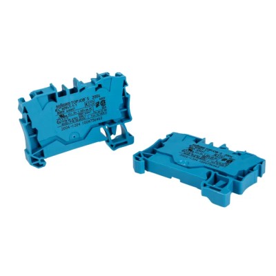 WAGO TOPJOB S 2004 Series Feed Through Terminal Block Blue 4mm² 1-Level Cage Clamp IECEx/ATEX 2004-1204