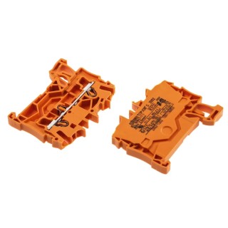 WAGO TOPJOB S 2002 Series Feed Through Terminal Block 1-Level, Cage Clamp, Orange, 2.5mm², 22A, 550V, IECEx/ATEX 2002-1202