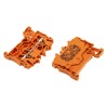 WAGO TOPJOB S 2002 Series Feed Through Terminal Block 1-Level, Cage Clamp, Orange, 2.5mm², 22A, 550V, IECEx/ATEX 2002-1202